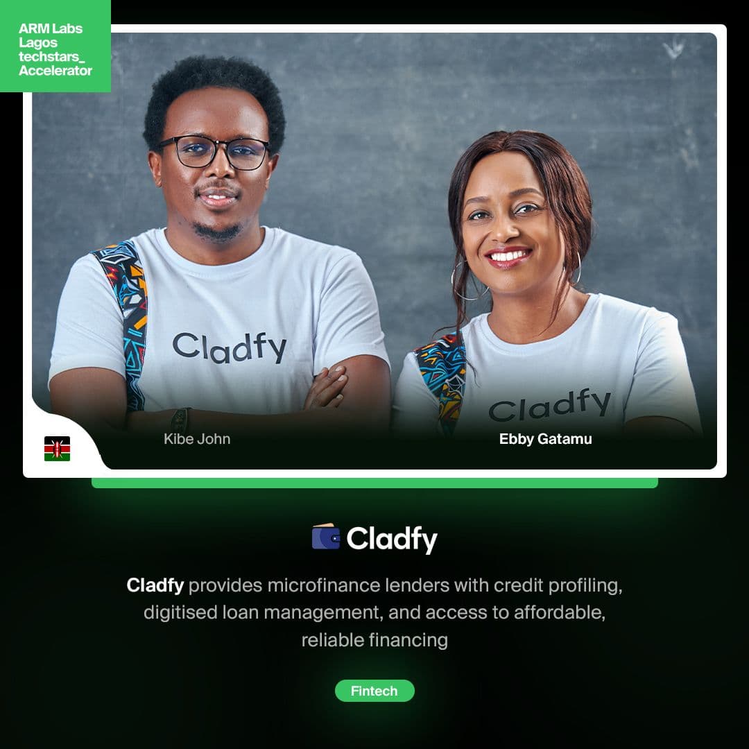 Cladfy is among the 12 startups selected for $120k ARM Labs Lagos Techstars accelerator programme